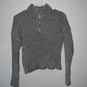 Grey half zip sweater